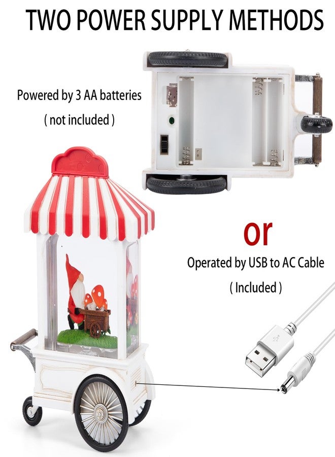 كرة ثلجية لعيد الميلاد، زينة أقزام مضيئة للمنزل، فانوس موسيقي على شكل كرة ثلجية لتزيين المنزل في العطلات وعيد الشكر - Image 3